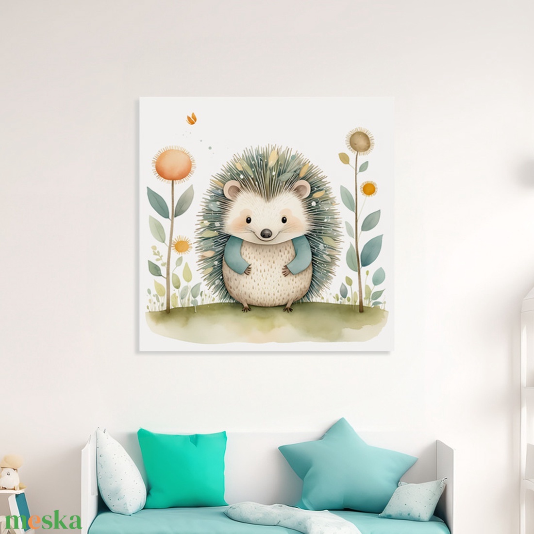 Aranyos kis süni illusztráció - vászonkép 40x40 cm - otthon & életmód - babaszoba, gyerekszoba - babaszoba kép - Meska.hu Aranyos kis süni illusztráció - vászonkép 40x40 cm - otthon & életmód - babaszoba, gyerekszoba - babaszoba kép - Meska.hu