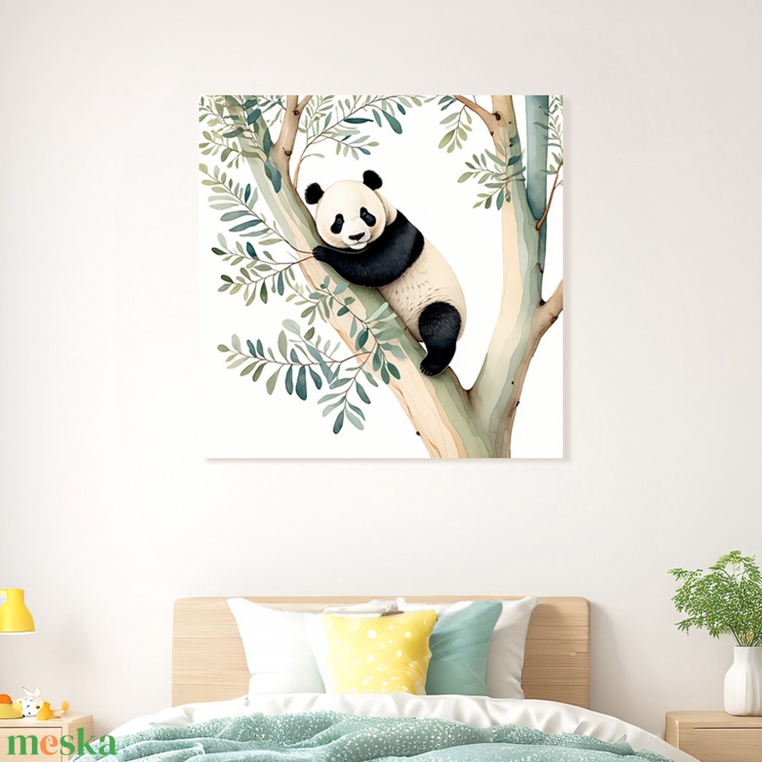 Panda a fán illusztráció - vászonkép 40x40 cm - otthon & életmód - babaszoba, gyerekszoba - babaszoba kép - Meska.hu Panda a fán illusztráció - vászonkép 40x40 cm - otthon & életmód - babaszoba, gyerekszoba - babaszoba kép - Meska.hu