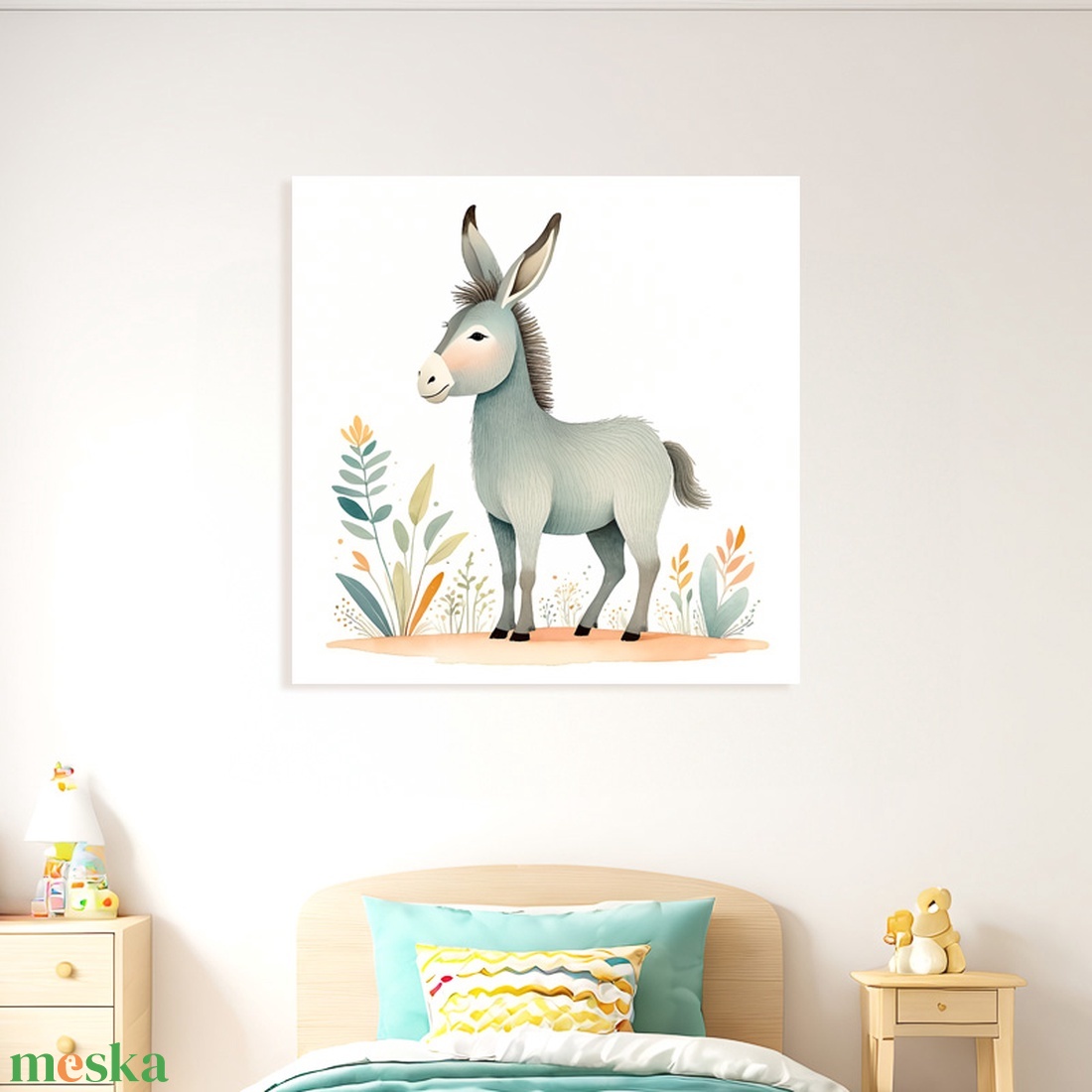 Aranyos kis csacsi illusztráció - vászonkép 40x40 cm - otthon & életmód - babaszoba, gyerekszoba - babaszoba kép - Meska.hu Aranyos kis csacsi illusztráció - vászonkép 40x40 cm - otthon & életmód - babaszoba, gyerekszoba - babaszoba kép - Meska.hu