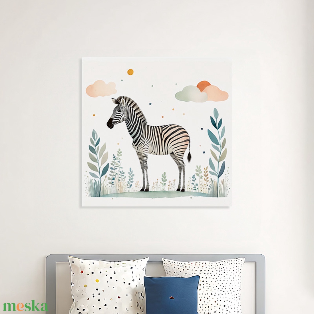 Zebra illusztráció - vászonkép 40x40 cm - otthon & életmód - babaszoba, gyerekszoba - babaszoba kép - Meska.hu Zebra illusztráció - vászonkép 40x40 cm - otthon & életmód - babaszoba, gyerekszoba - babaszoba kép - Meska.hu