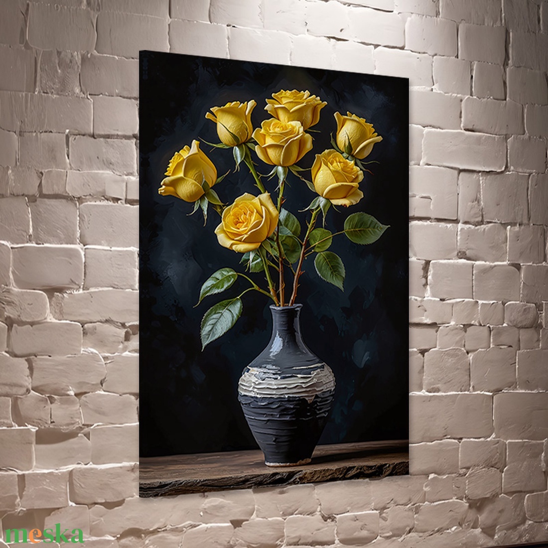 Sárga rózsa csokor vázában csendélet falikép - vászonkép 40x60 cm - otthon & életmód - dekoráció - kép & falikép - vászonkép - Meska.hu Sárga rózsa csokor vázában csendélet falikép - vászonkép 40x60 cm - otthon & életmód - dekoráció - kép & falikép - vászonkép - Meska.hu