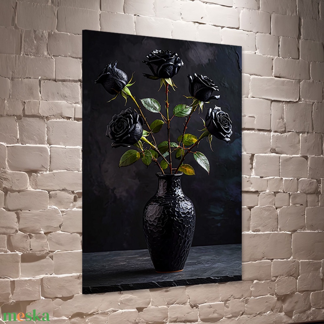 Fekete rózsa csokor vázában csendélet falikép - vászonkép 40x60 cm - otthon & életmód - dekoráció - kép & falikép - vászonkép - Meska.hu Fekete rózsa csokor vázában csendélet falikép - vászonkép 40x60 cm - otthon & életmód - dekoráció - kép & falikép - vászonkép - Meska.hu