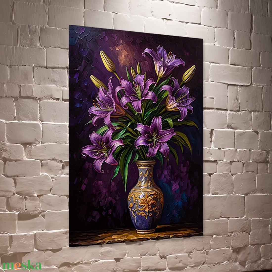 Lila liliom csokor vázában csendélet falikép - vászonkép 40x60 cm - otthon & életmód - dekoráció - kép & falikép - vászonkép - Meska.hu Lila liliom csokor vázában csendélet falikép - vászonkép 40x60 cm - otthon & életmód - dekoráció - kép & falikép - vászonkép - Meska.hu