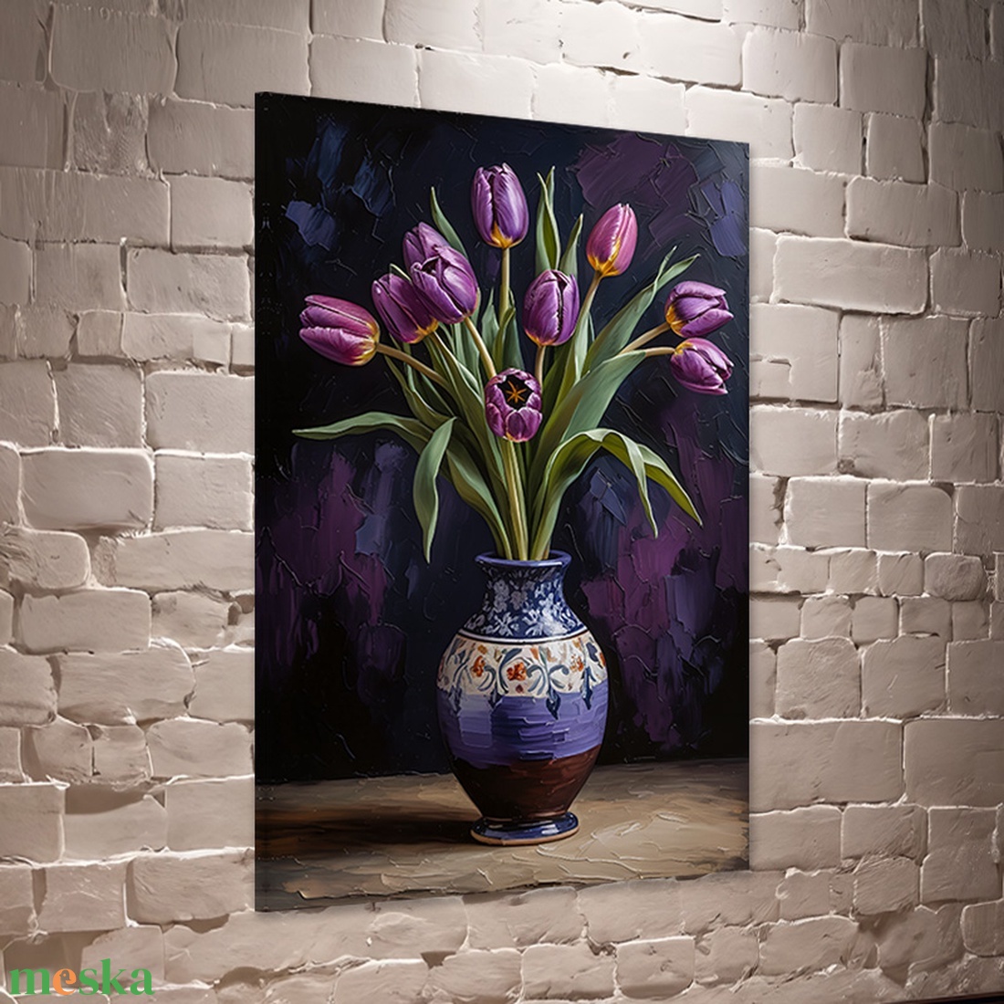 Lila tulipán csokor vázában csendélet falikép - vászonkép 40x60 cm - otthon & életmód - dekoráció - kép & falikép - vászonkép - Meska.hu Lila tulipán csokor vázában csendélet falikép - vászonkép 40x60 cm - otthon & életmód - dekoráció - kép & falikép - vászonkép - Meska.hu