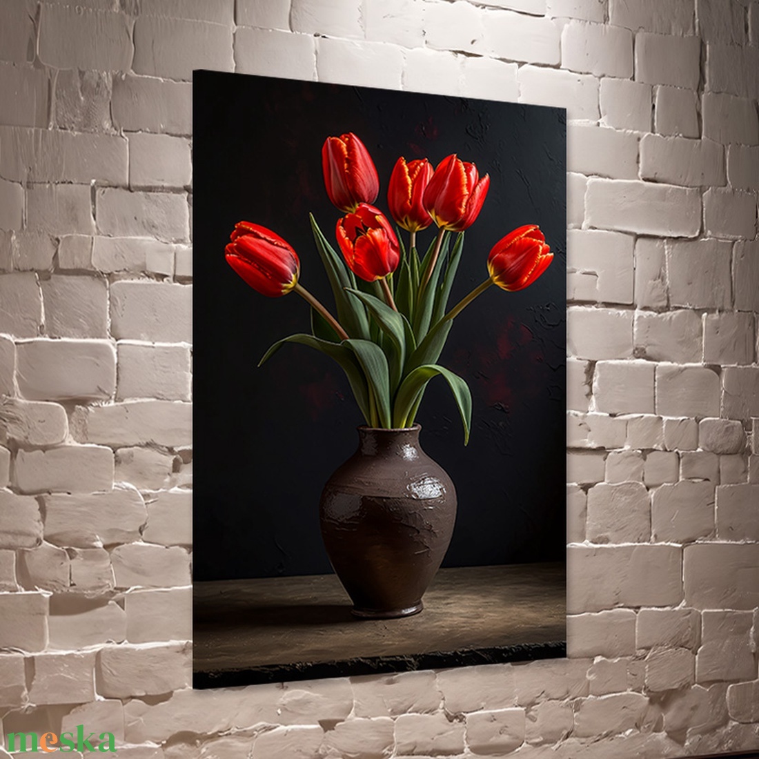 Piros tulipán csokor vázában csendélet falikép - vászonkép 40x60 cm - otthon & életmód - dekoráció - kép & falikép - vászonkép - Meska.hu Piros tulipán csokor vázában csendélet falikép - vászonkép 40x60 cm - otthon & életmód - dekoráció - kép & falikép - vászonkép - Meska.hu