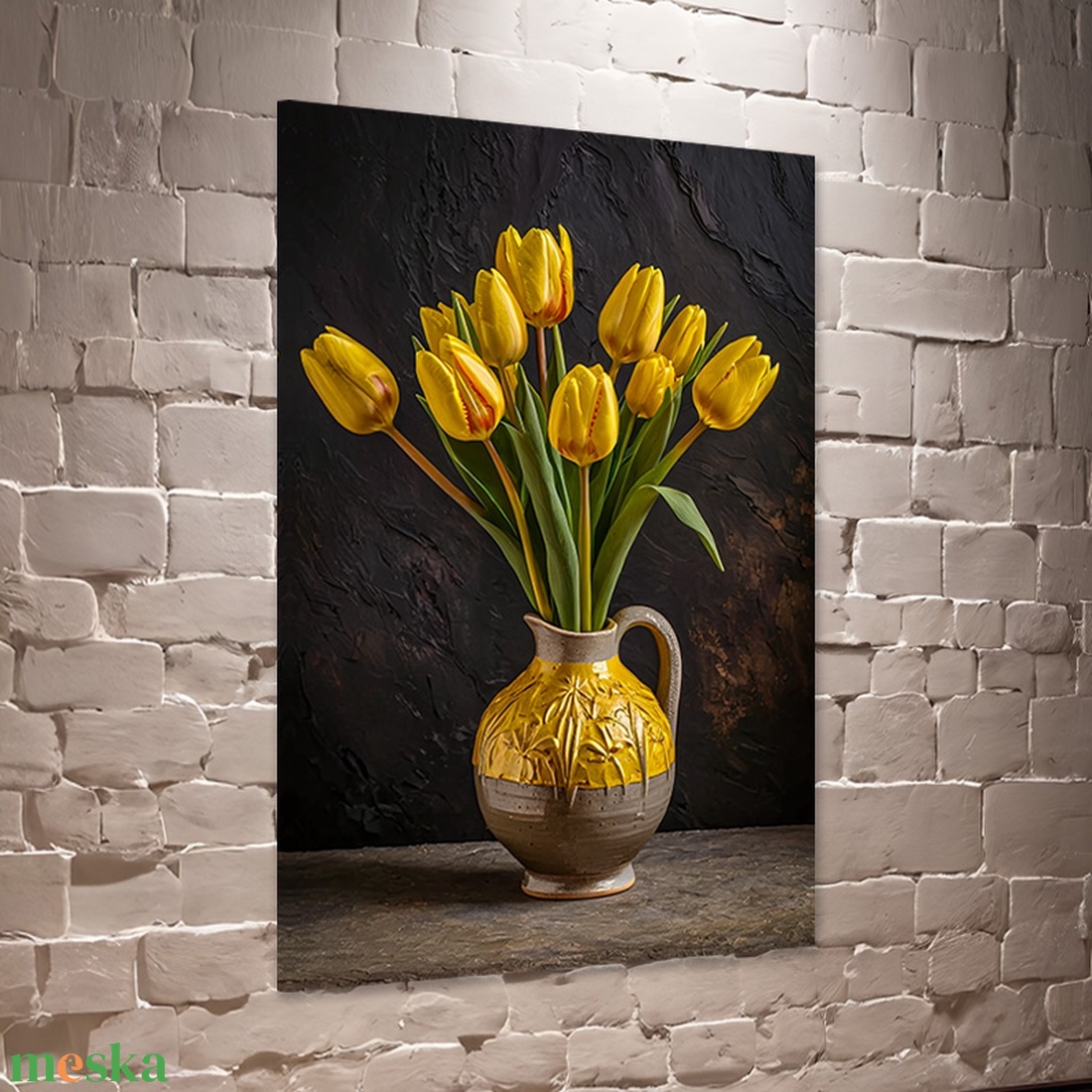 Sárga tulipán csokor vázában csendélet falikép - vászonkép 40x60 cm - otthon & életmód - dekoráció - kép & falikép - vászonkép - Meska.hu Sárga tulipán csokor vázában csendélet falikép - vászonkép 40x60 cm - otthon & életmód - dekoráció - kép & falikép - vászonkép - Meska.hu