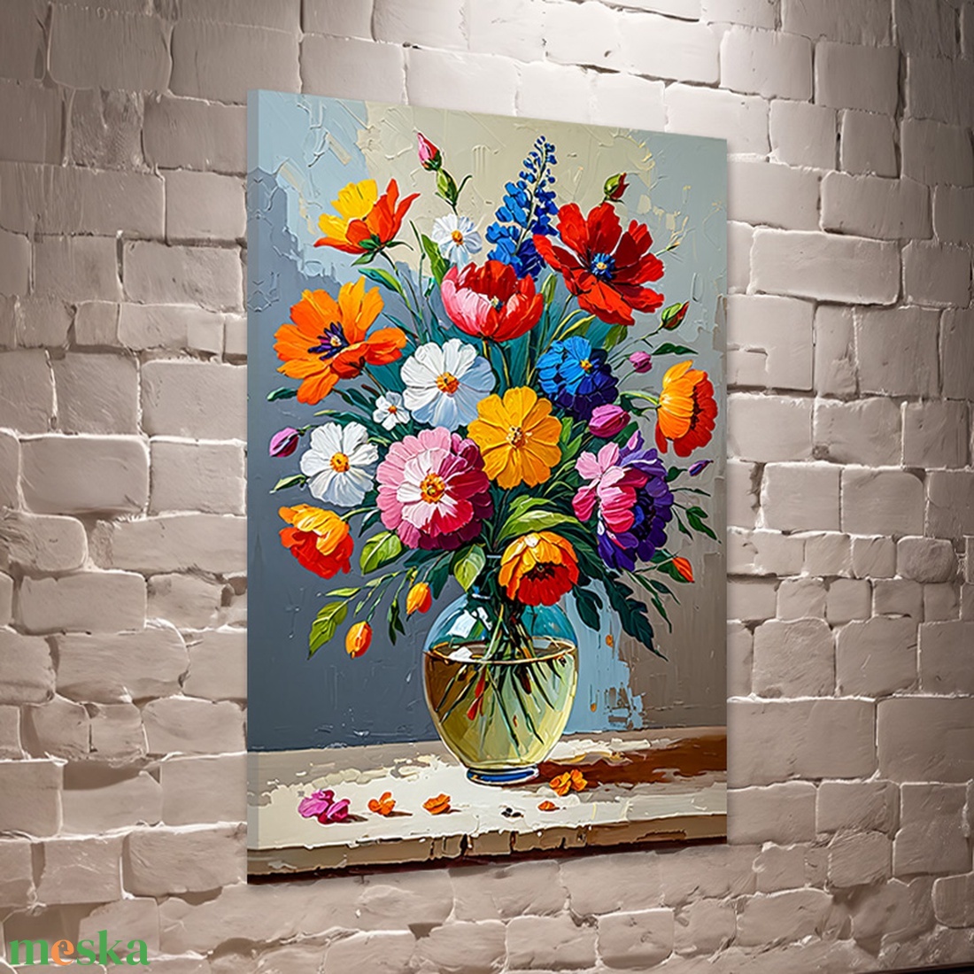 Színes virág csokor üveg vázában csendélet falikép - vászonkép 40x60 cm - otthon & életmód - dekoráció - kép & falikép - vászonkép - Meska.hu Színes virág csokor üveg vázában csendélet falikép - vászonkép 40x60 cm - otthon & életmód - dekoráció - kép & falikép - vászonkép - Meska.hu