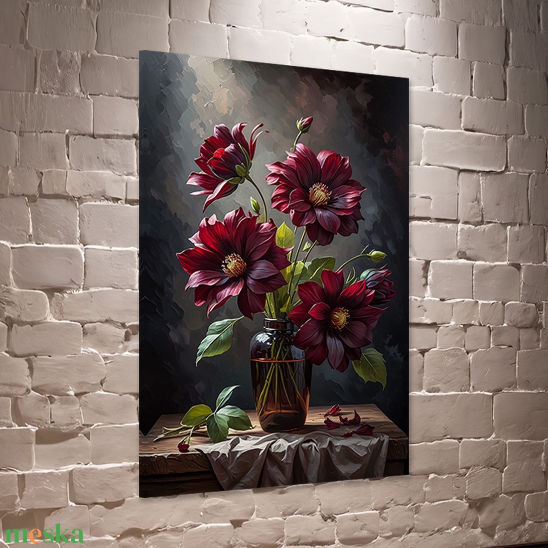 Bordó virágok üveg vázában csendélet falikép - vászonkép 40x60 cm - otthon & életmód - dekoráció - kép & falikép - vászonkép - Meska.hu Bordó virágok üveg vázában csendélet falikép - vászonkép 40x60 cm - otthon & életmód - dekoráció - kép & falikép - vászonkép - Meska.hu