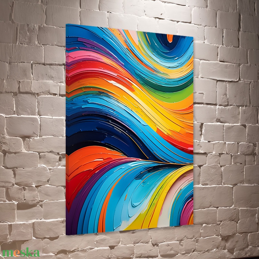 Színes ecsetvonások 1 - absztrakt falikép - vászonkép 40x60 cm - otthon & életmód - dekoráció - kép & falikép - vászonkép - Meska.hu
