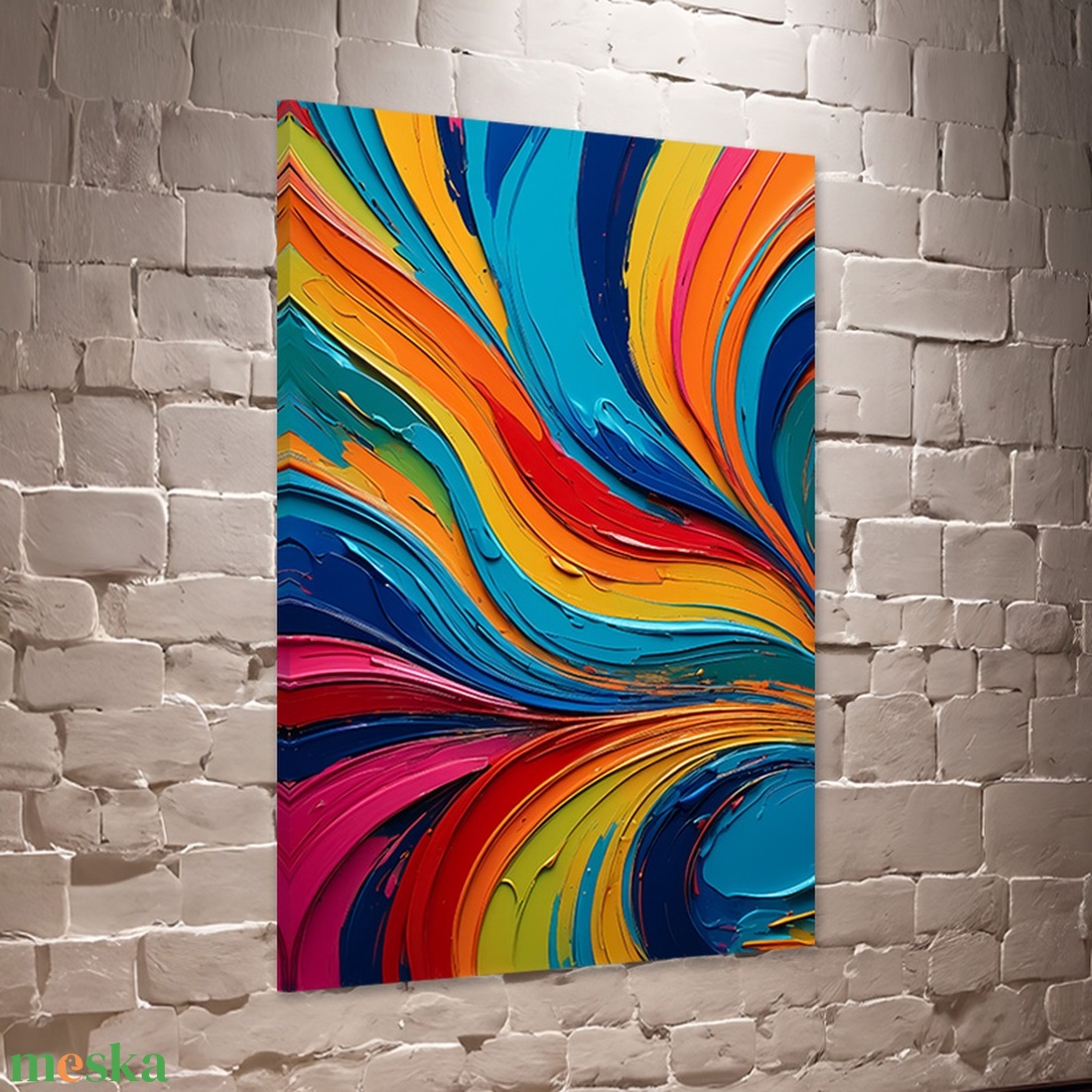 Színes ecsetvonások 3 - absztrakt falikép - vászonkép 40x60 cm - otthon & életmód - dekoráció - kép & falikép - vászonkép - Meska.hu