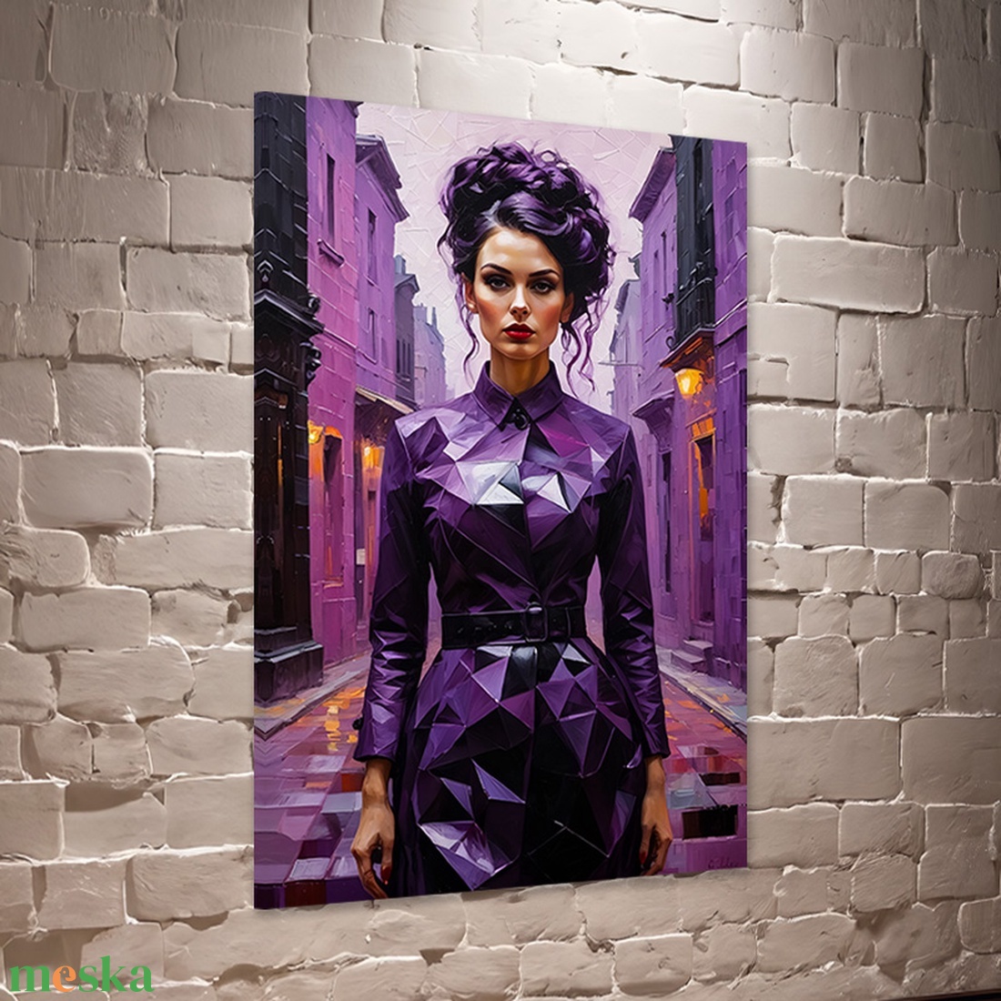 Lila ruhás nő az utcán falikép - vászonkép 40x60 cm - otthon & életmód - dekoráció - kép & falikép - vászonkép - Meska.hu Lila ruhás nő az utcán falikép - vászonkép 40x60 cm - otthon & életmód - dekoráció - kép & falikép - vászonkép - Meska.hu