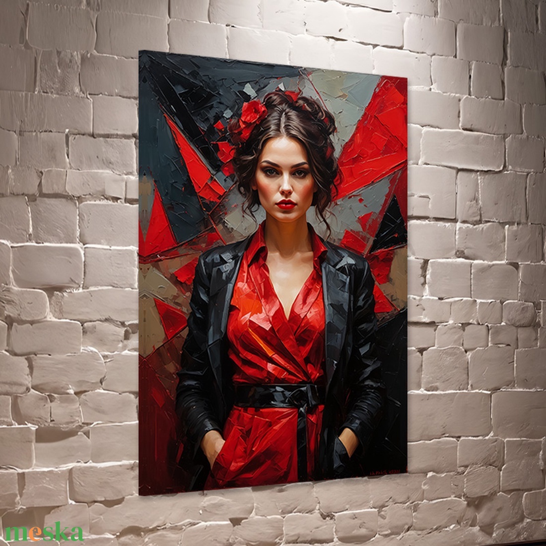 Nő vörös és fekete ruhában falikép - vászonkép 40x60 cm - otthon & életmód - dekoráció - kép & falikép - vászonkép - Meska.hu Nő vörös és fekete ruhában falikép - vászonkép 40x60 cm - otthon & életmód - dekoráció - kép & falikép - vászonkép - Meska.hu