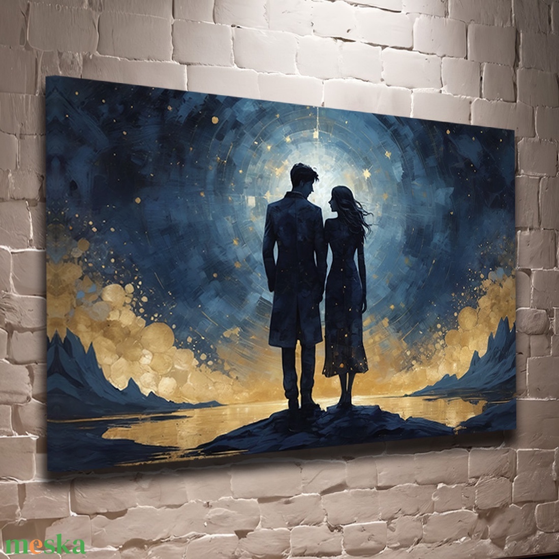 Csillagos éjszaka romantikája falikép � vászonkép 60x40 cm - Valentin napi akció - otthon & életmód - dekoráció - kép & falikép - vászonkép - Meska.hu