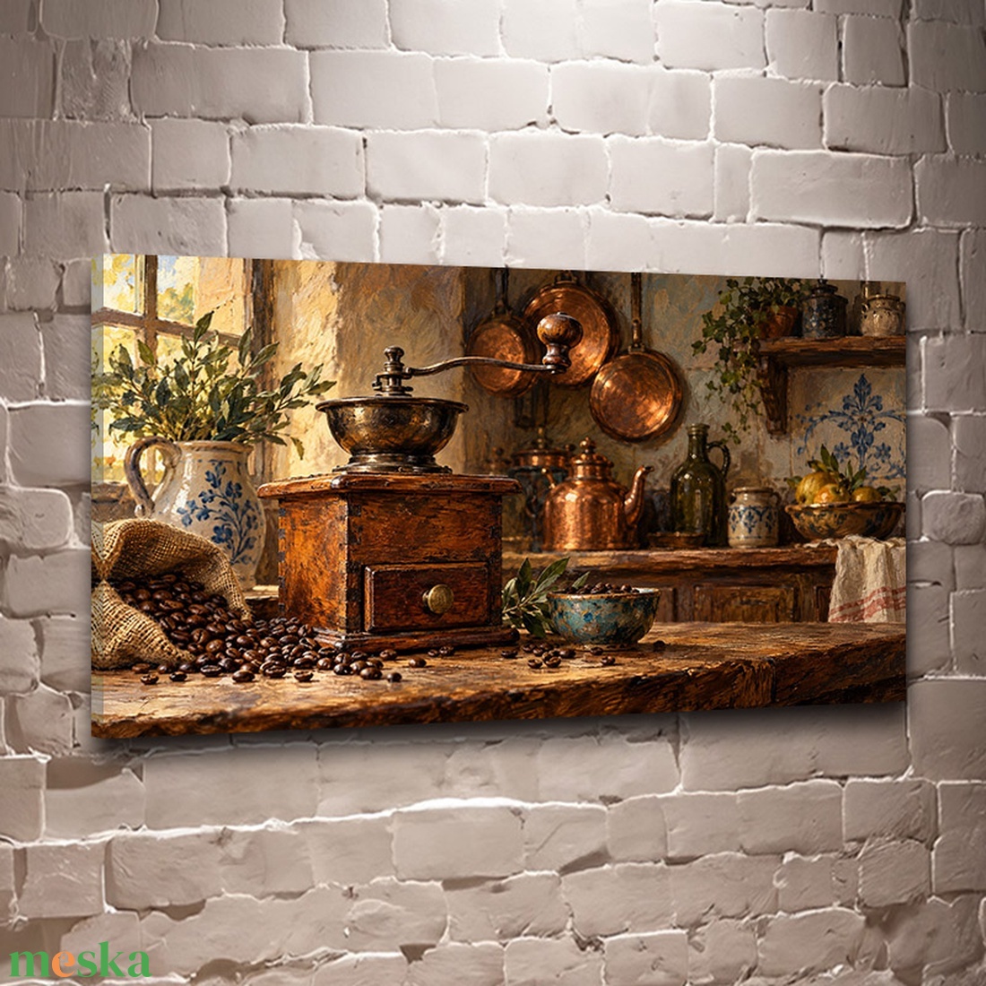 A Kávédaráló � prémium falikép konyhába - vászonkép 40x23 cm - otthon & életmód - dekoráció - kép & falikép - vászonkép - Meska.hu