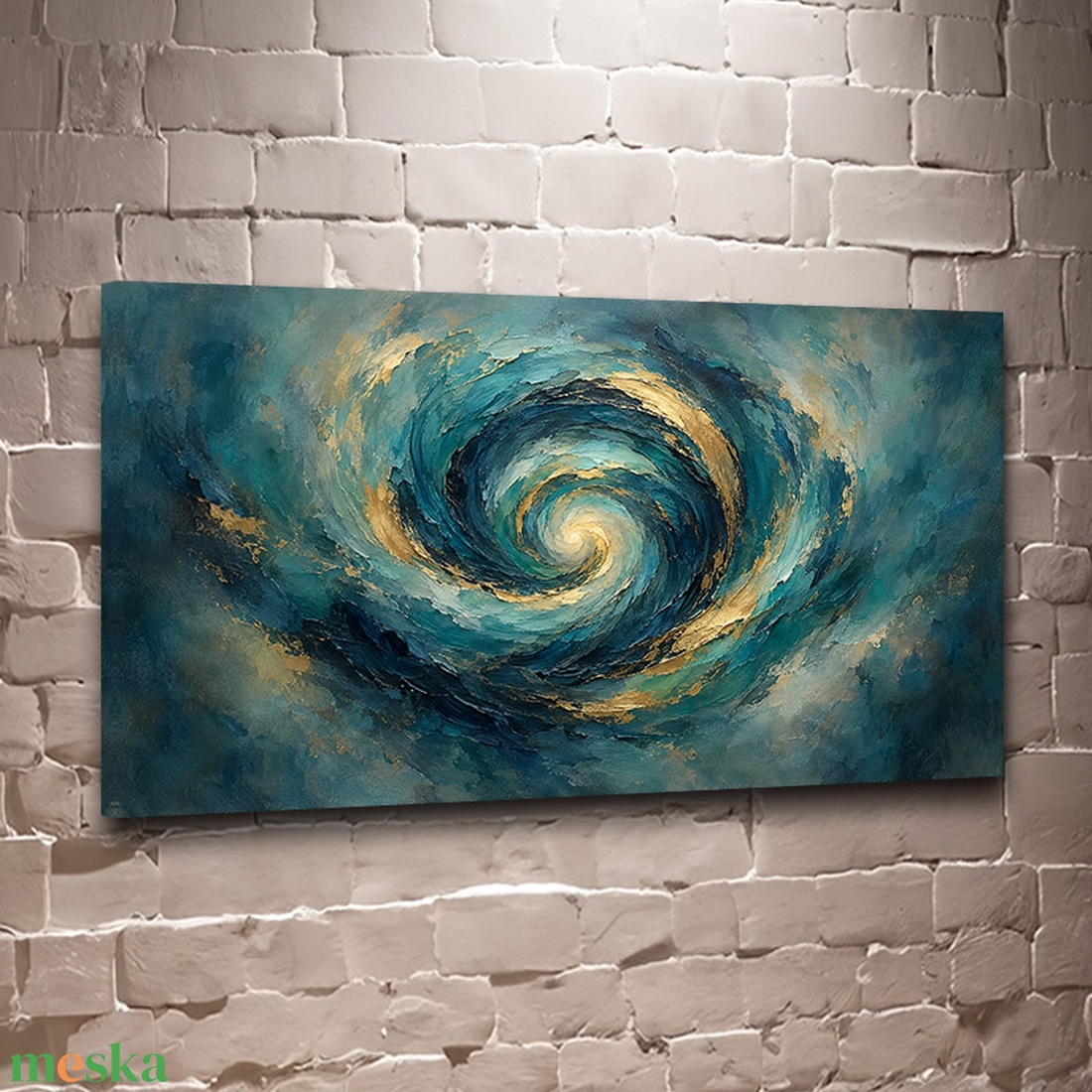  Aranyló Örvény absztrakt falikép - vászonkép 40x23 cm - otthon & életmód - dekoráció - kép & falikép - vászonkép - Meska.hu