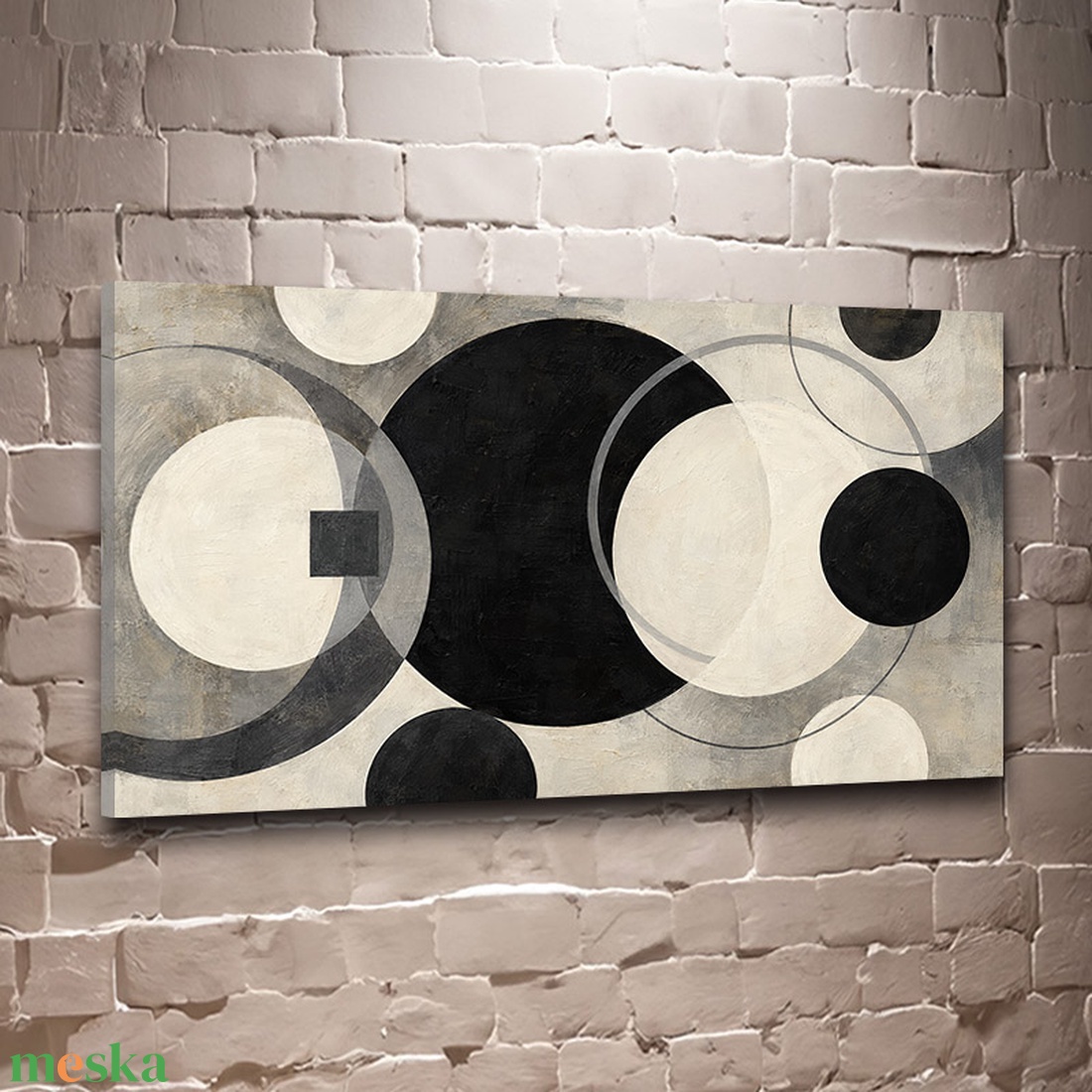  Egyensúlyi körök absztrakt falikép - vászonkép 40x23 cm - otthon & életmód - dekoráció - kép & falikép - vászonkép - Meska.hu