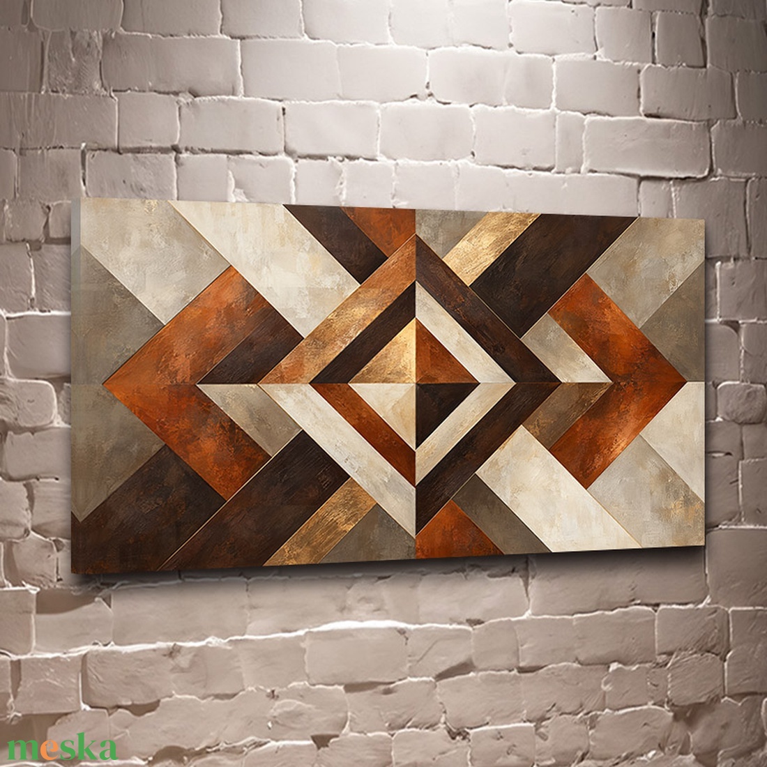  Geometria Fényei absztrakt falikép - vászonkép 40x23 cm - otthon & életmód - dekoráció - kép & falikép - vászonkép - Meska.hu