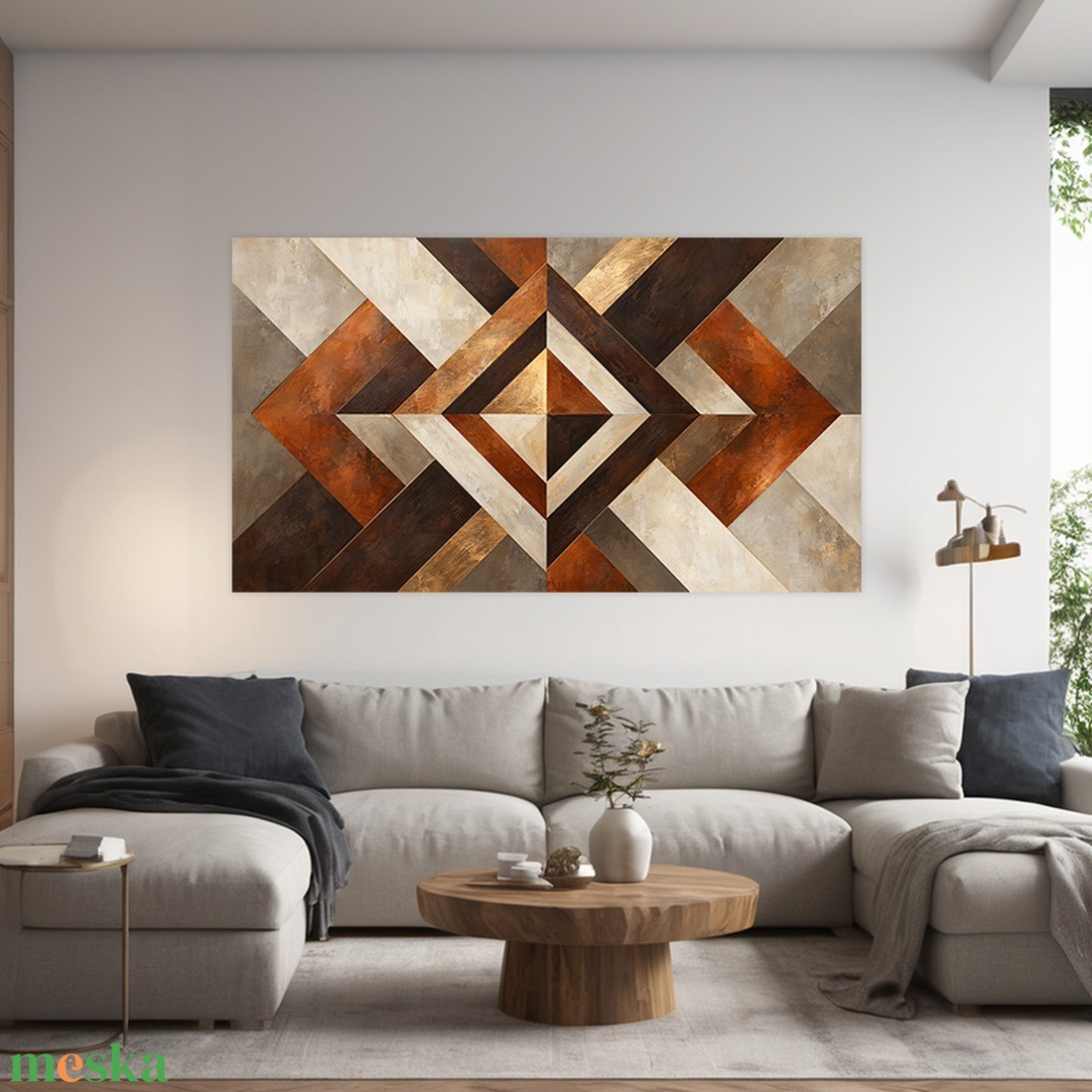  Geometria Fényei absztrakt falikép - vászonkép 40x23 cm - otthon & életmód - dekoráció - kép & falikép - vászonkép - Meska.hu