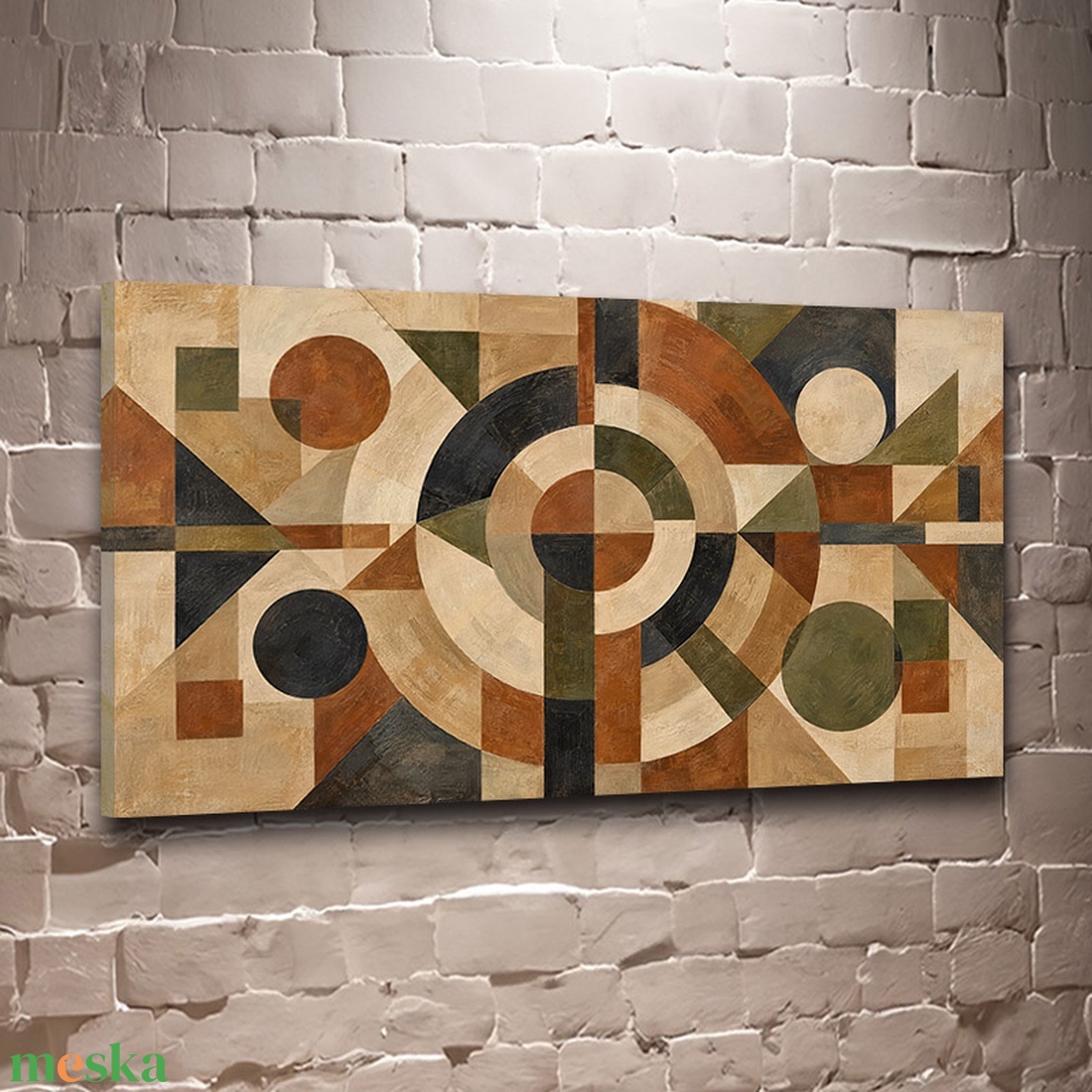   Földszínek ritmusa absztrakt falikép - vászonkép 40x23 cm - otthon & életmód - dekoráció - kép & falikép - vászonkép - Meska.hu