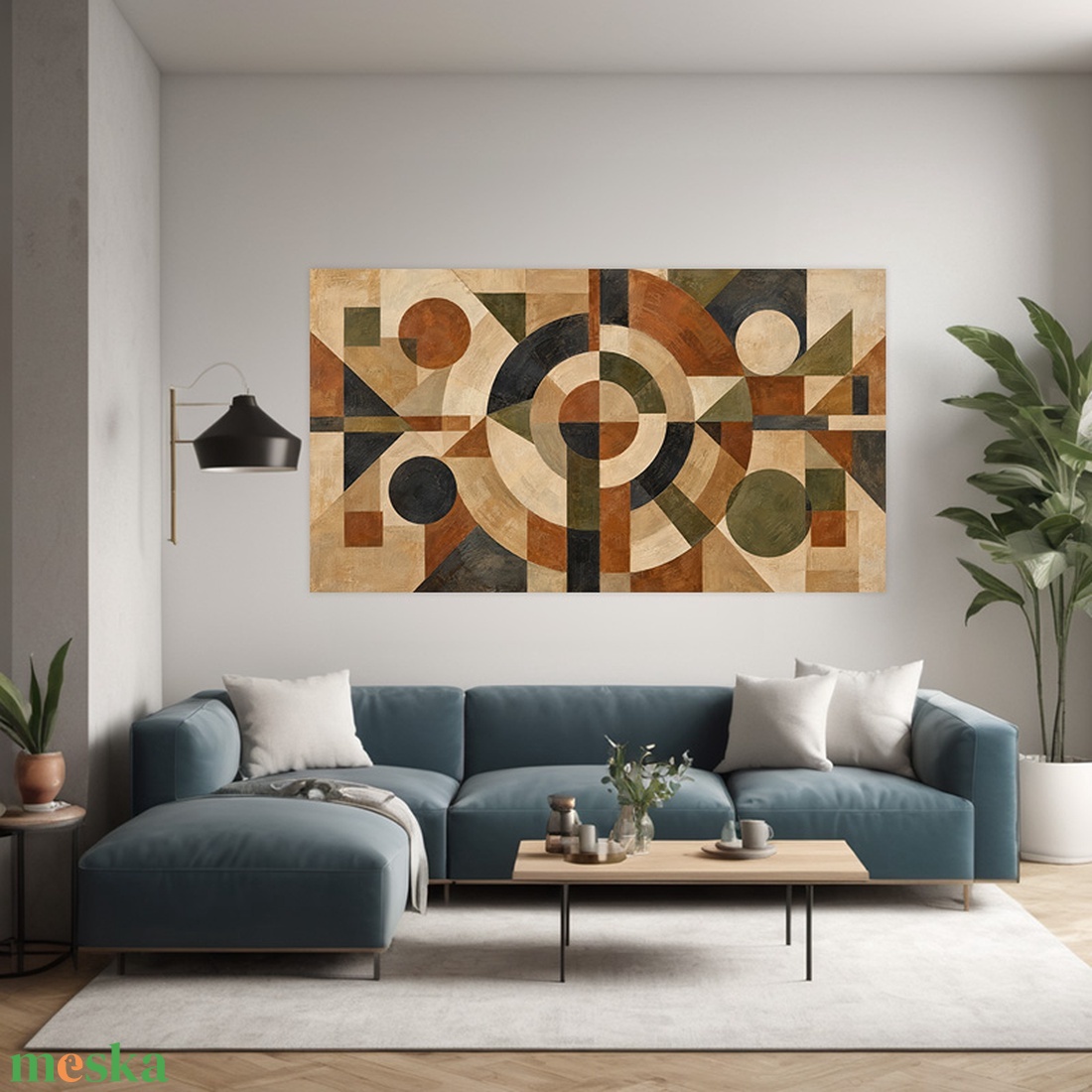   Földszínek ritmusa absztrakt falikép - vászonkép 40x23 cm - otthon & életmód - dekoráció - kép & falikép - vászonkép - Meska.hu
