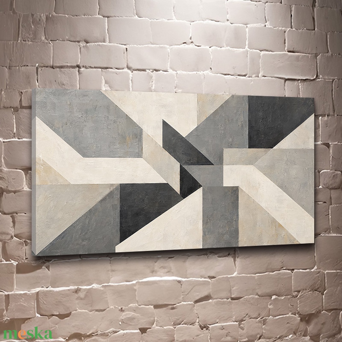     Töréspontok csendje absztrakt falikép - vászonkép 40x23 cm - otthon & életmód - dekoráció - kép & falikép - vászonkép - Meska.hu
