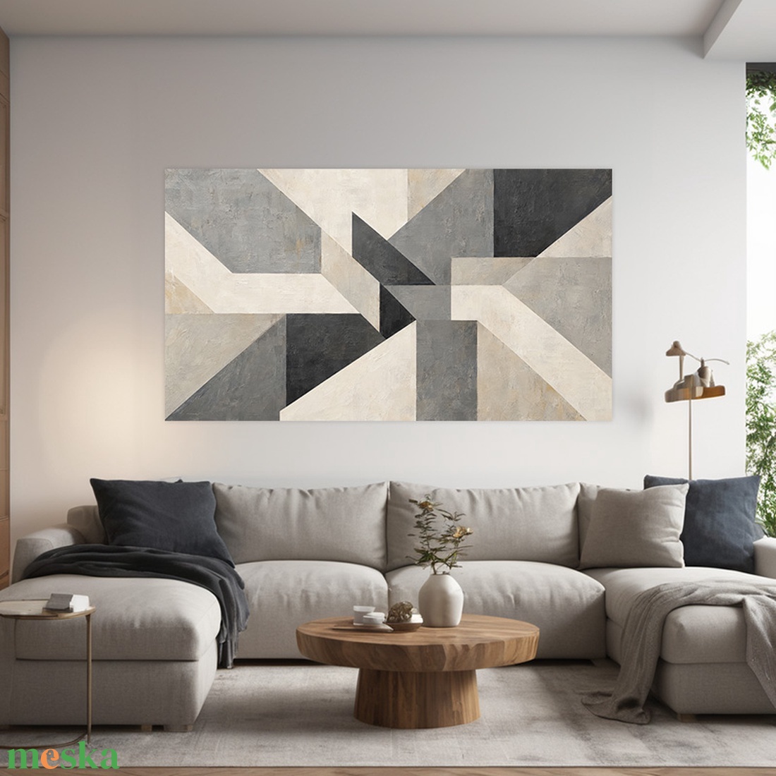    Töréspontok csendje absztrakt falikép - vászonkép 40x23 cm - otthon & életmód - dekoráció - kép & falikép - vászonkép - Meska.hu