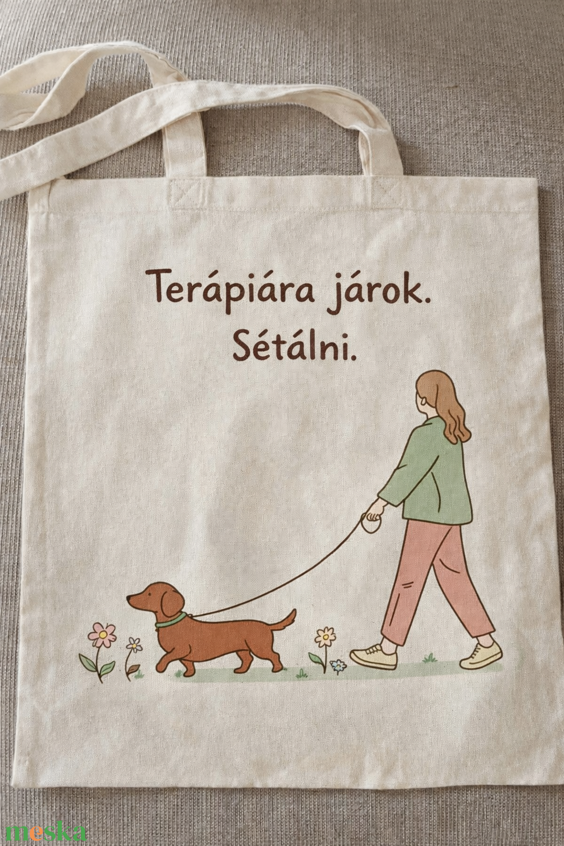 Terápia tacsi vászontáska - táska & tok - bevásárlás & shopper táska - shopper, textiltáska, szatyor - Meska.hu