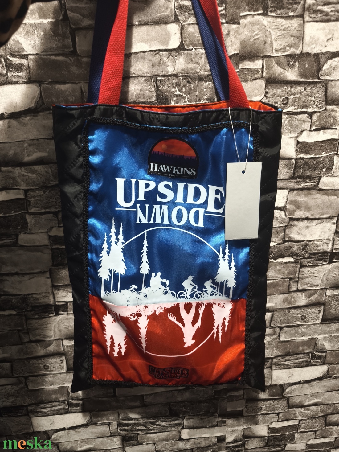 Egyedi kézzel készített Stranger Things Tote Bag táska  - táska & tok - bevásárlás & shopper táska - shopper, textiltáska, szatyor - Meska.hu