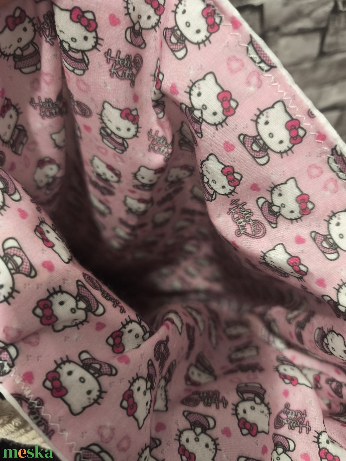 Kézzel készült extra cuki Hello Kitty táska  - táska & tok - bevásárlás & shopper táska - shopper, textiltáska, szatyor - Meska.hu