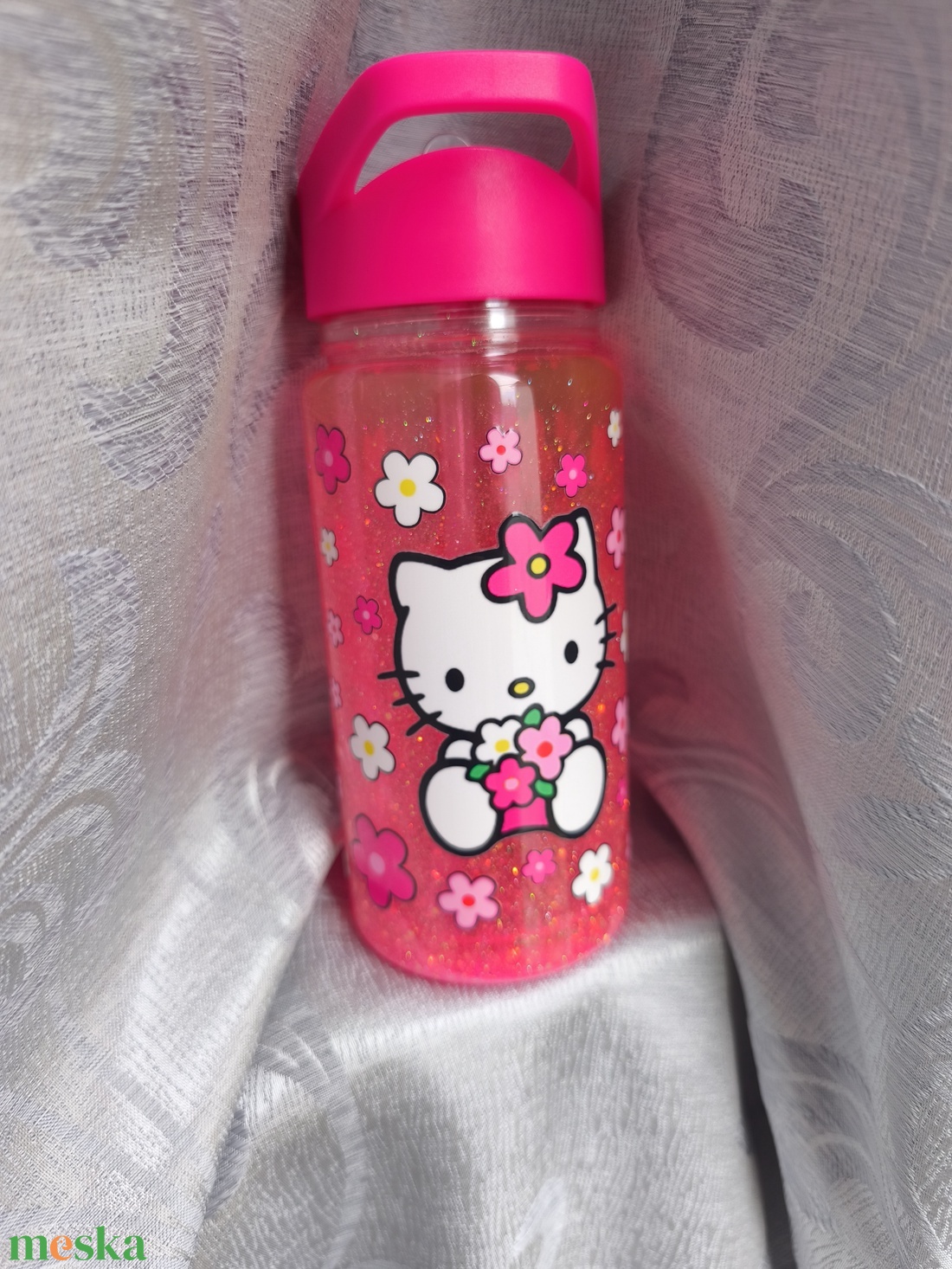 Hello Kitty csillámos kulacs  - otthon & életmód - konyhafelszerelés, tálalás - italos kellékek - kulacsok - Meska.hu