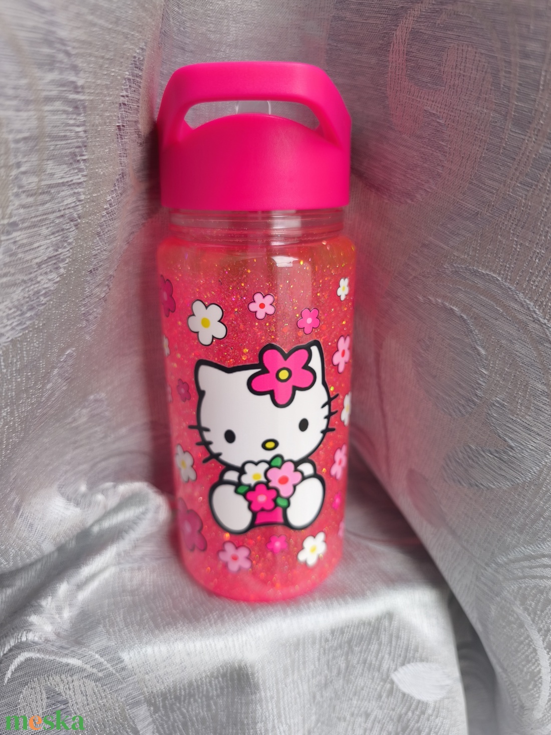 Hello Kitty csillámos kulacs  - otthon & életmód - konyhafelszerelés, tálalás - italos kellékek - kulacsok - Meska.hu