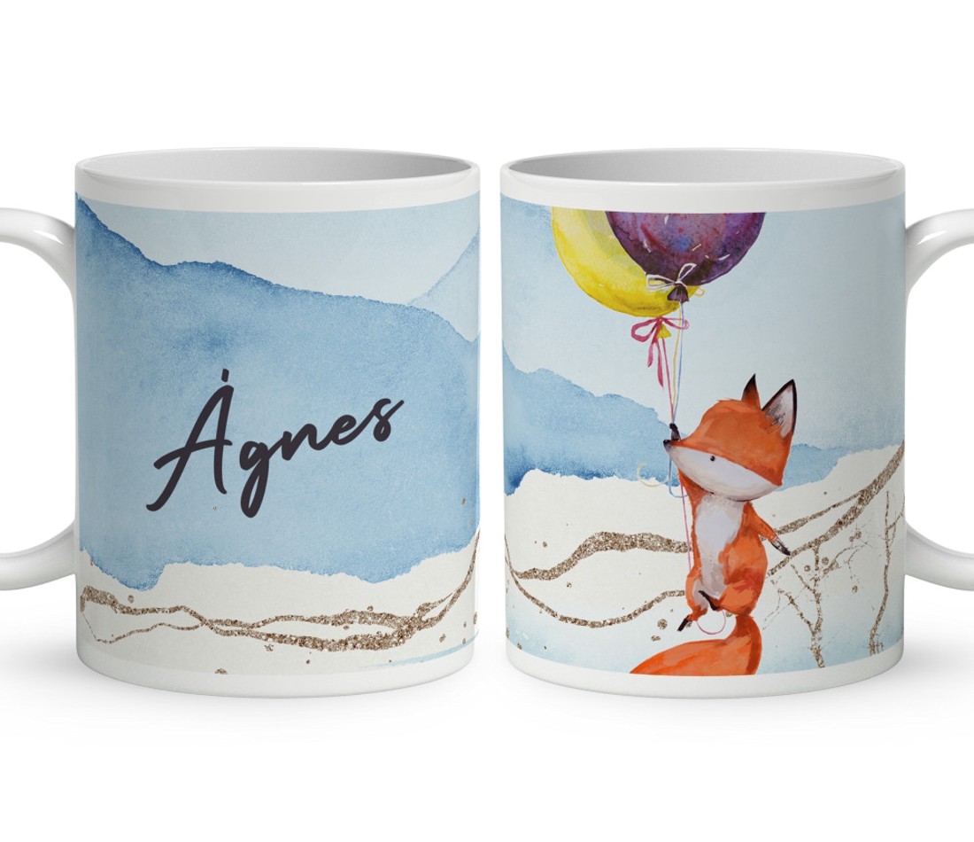 Kérd a Neveddel - Lufis Róka mintás bögre - otthon & életmód - konyhafelszerelés, tálalás - tálalás - bögre & csésze - Meska.hu