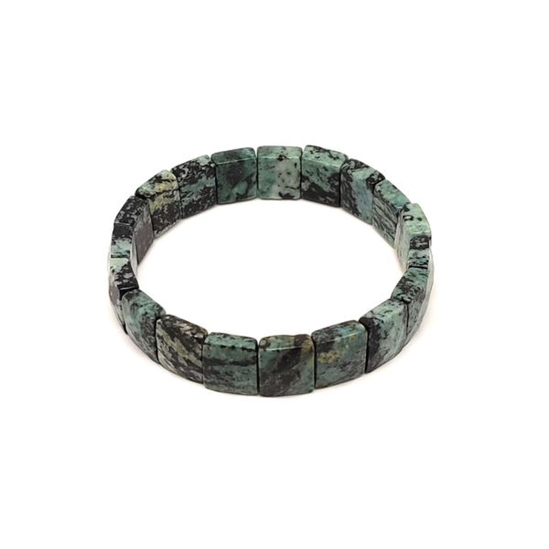 Türkiz afrikai fazettált téglalap karkötő 12x10mm - ékszer - karkötő - ásványkarkötő - Meska.hu