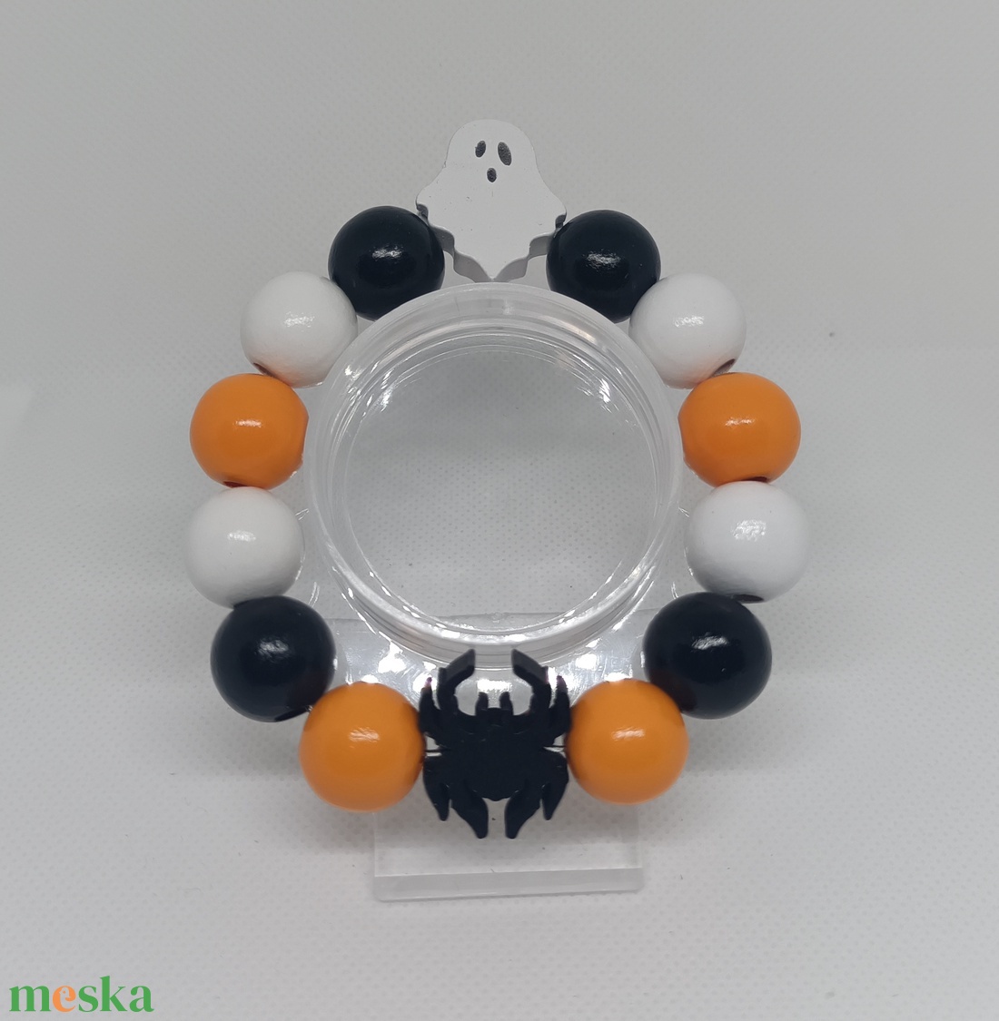 Halloween karkötő - szellem és pók dísszel - otthon & életmód - dekoráció - halloween - halloweeni ékszerek - Meska.hu Halloween karkötő - szellem és pók dísszel - otthon & életmód - dekoráció - halloween - halloweeni ékszerek - Meska.hu