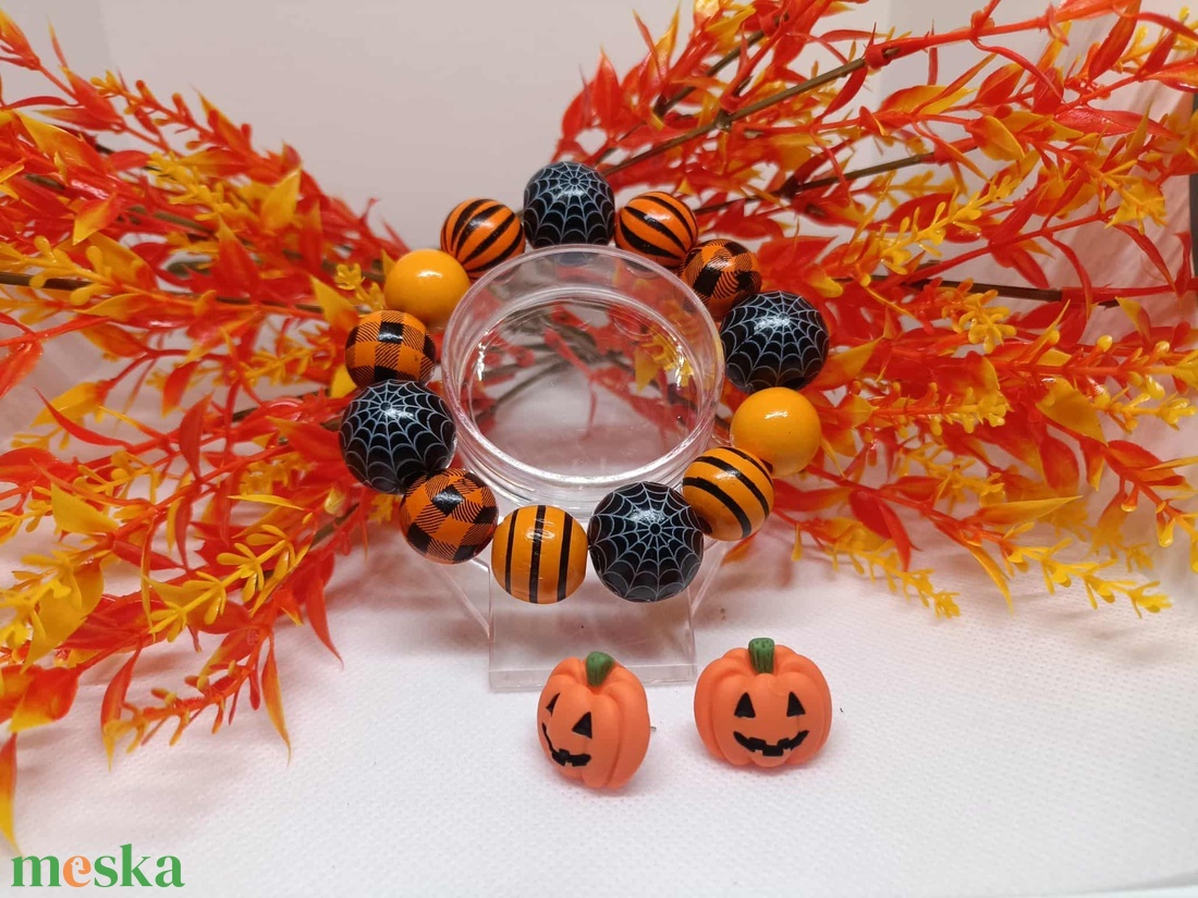 Halloween karkötő - pókháló dísszel - otthon & életmód - dekoráció - halloween - halloweeni ékszerek - Meska.hu Halloween karkötő - pókháló dísszel - otthon & életmód - dekoráció - halloween - halloweeni ékszerek - Meska.hu