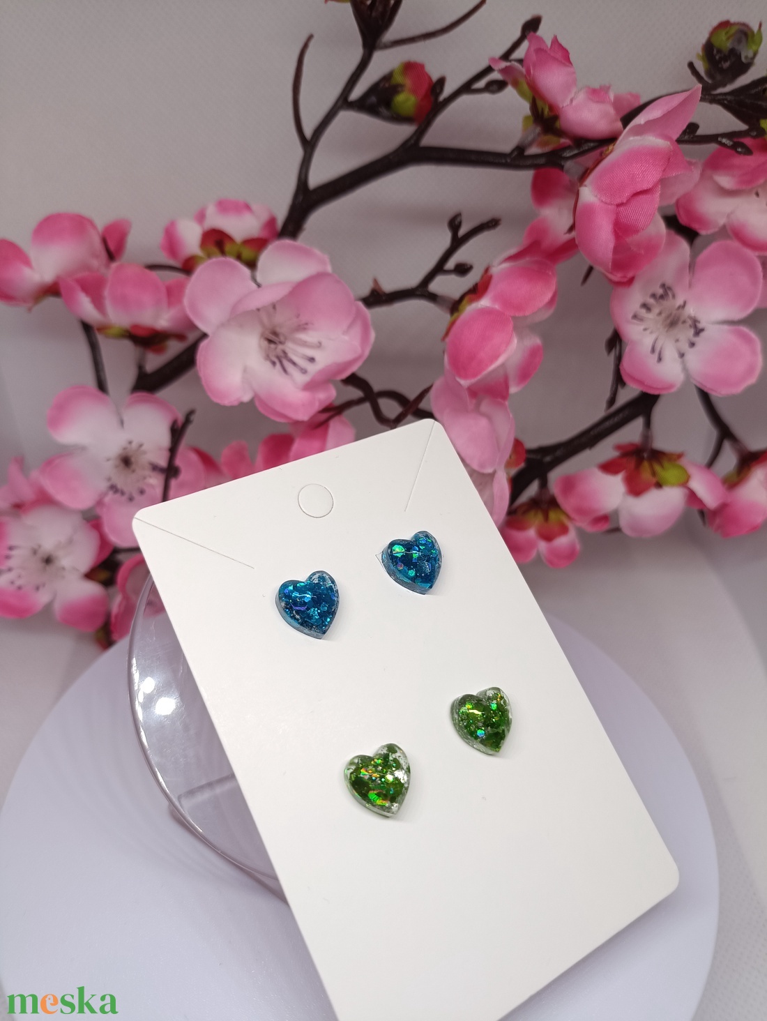 Tengeri Szívek  fülbevaló szett - ékszer - fülbevaló - pötty fülbevaló - Meska.hu