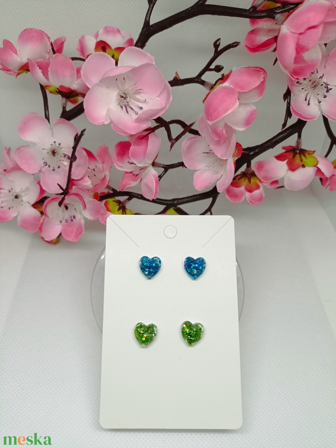 Tengeri Szívek  fülbevaló szett - ékszer - fülbevaló - pötty fülbevaló - Meska.hu