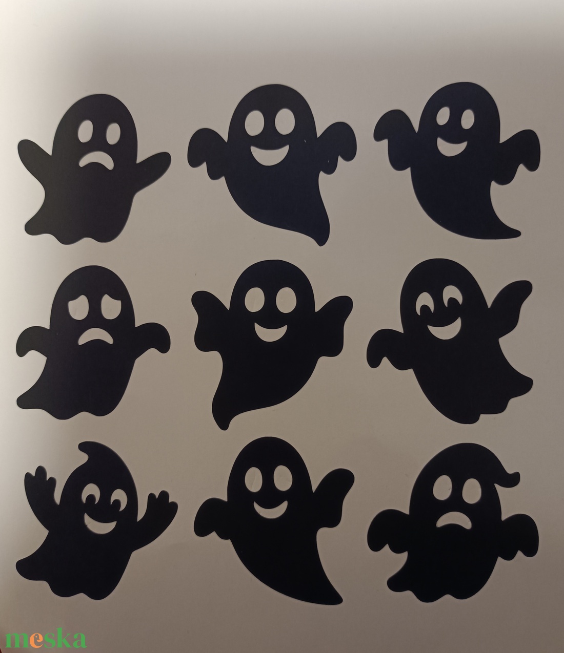 Mini vidám szellem matricák  - otthon & életmód - dekoráció - halloween - halloweeni dekoráció - Meska.hu