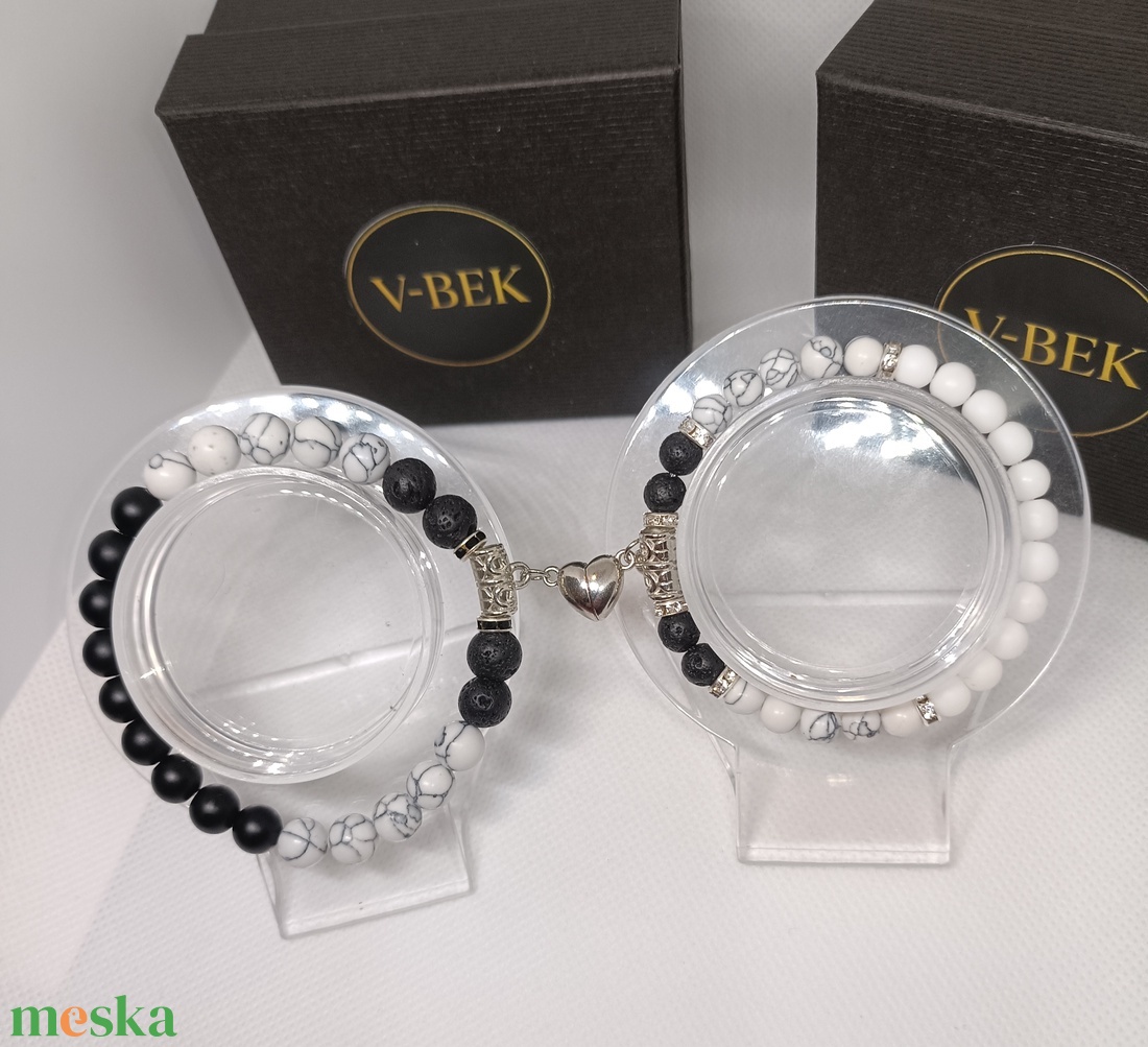 Páros karkötő  Fény és Árnyék Harmónia - ékszer - karkötő - gyöngyös karkötő - Meska.hu