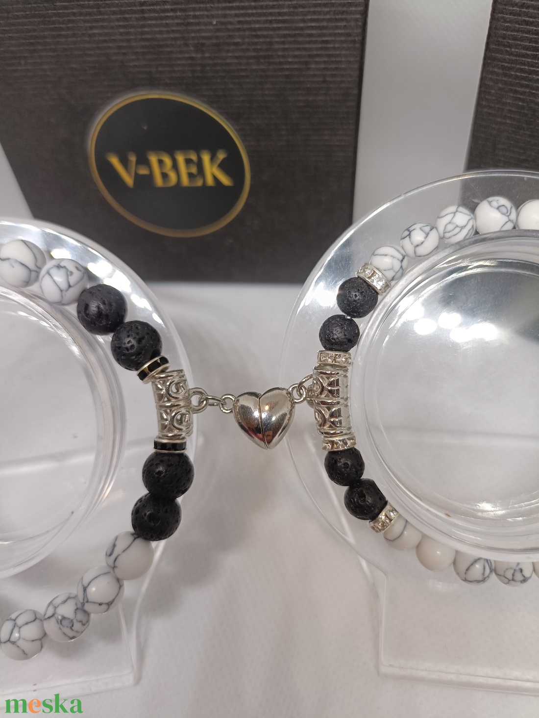 Páros karkötő  Fény és Árnyék Harmónia - ékszer - karkötő - gyöngyös karkötő - Meska.hu