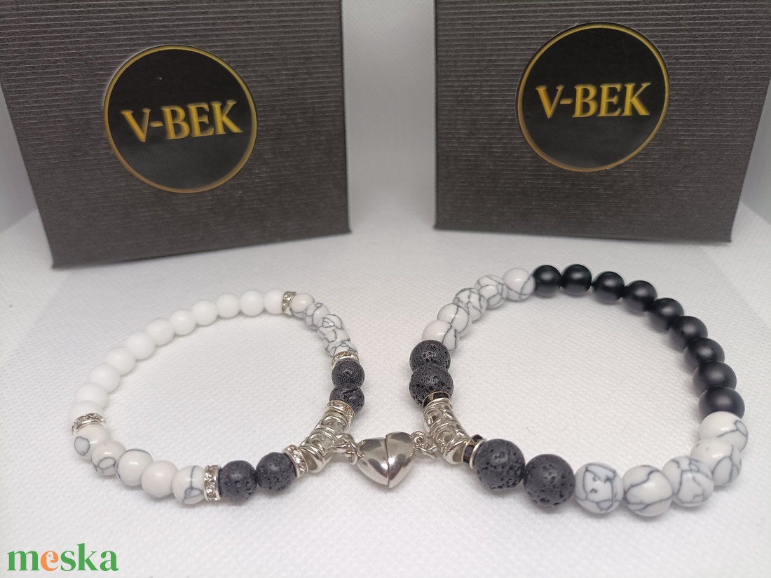 Páros karkötő  Fény és Árnyék Harmónia - ékszer - karkötő - gyöngyös karkötő - Meska.hu