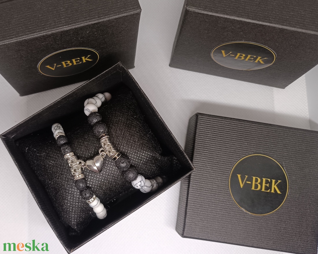 Páros karkötő  Fény és Árnyék Harmónia - ékszer - karkötő - gyöngyös karkötő - Meska.hu