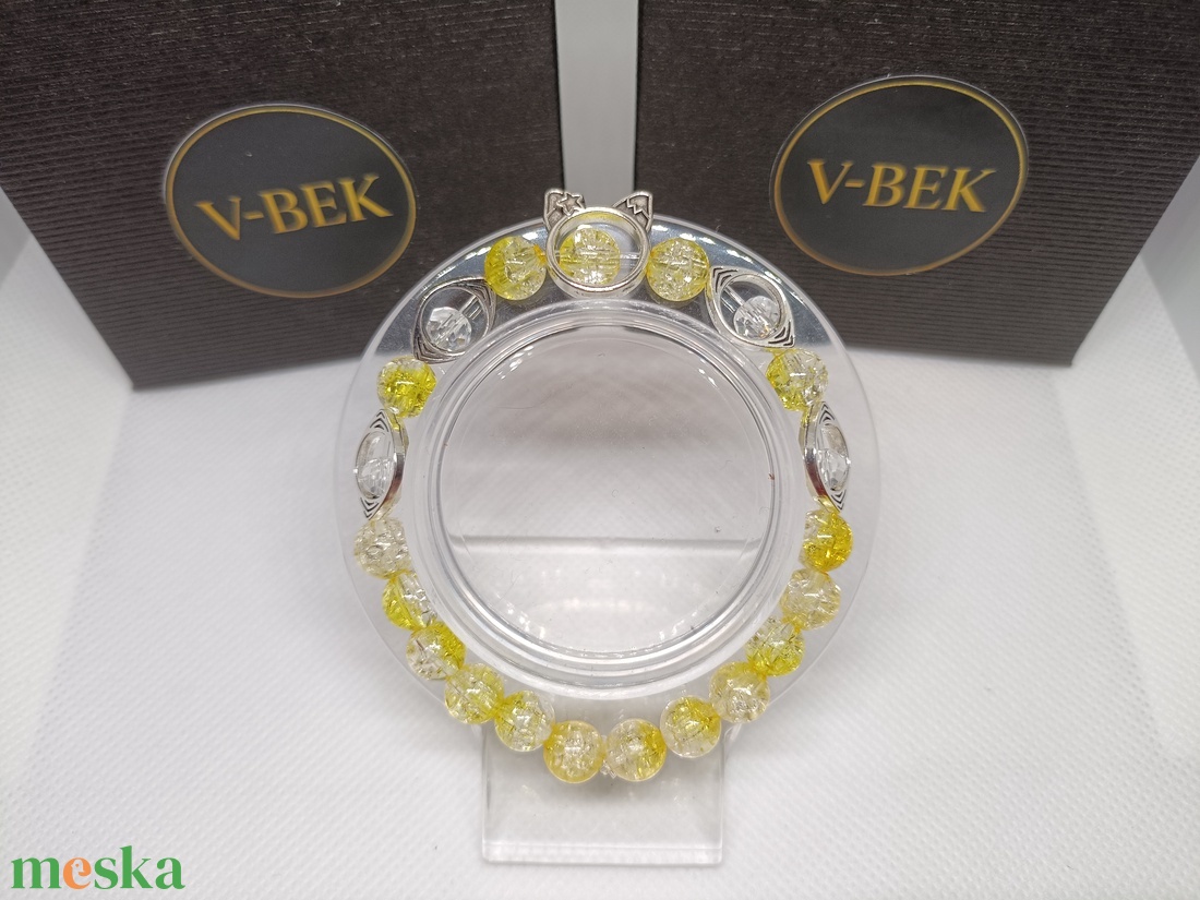 Citromsárga ragyogás - ékszer - karkötő - gyöngyös karkötő - Meska.hu