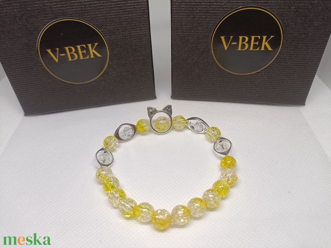 Citromsárga ragyogás - ékszer - karkötő - gyöngyös karkötő - Meska.hu