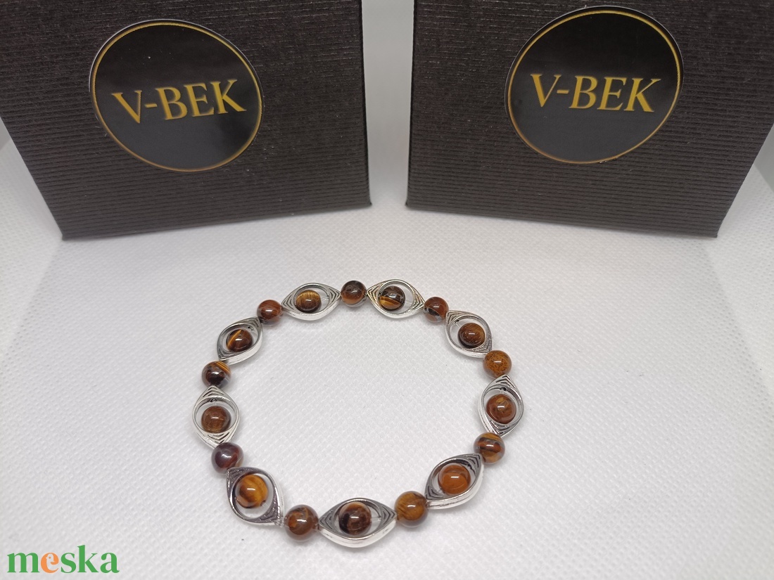 Tigrisszem Elegancia - ékszer - karkötő - gyöngyös karkötő - Meska.hu