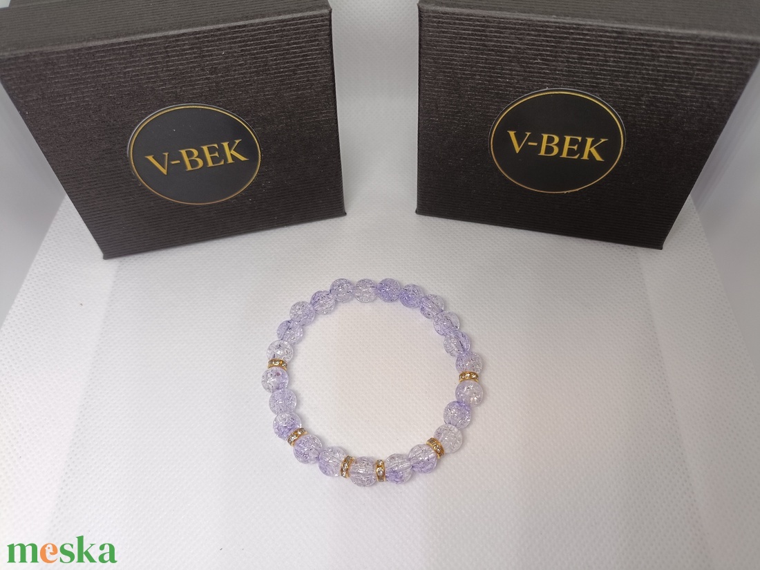 Levendula Álom - ékszer - karkötő - gyöngyös karkötő - Meska.hu