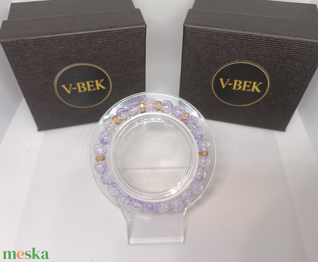 Levendula Álom - ékszer - karkötő - gyöngyös karkötő - Meska.hu