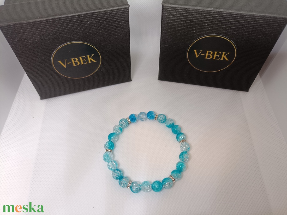 Tengerkék Nyugalom - ékszer - karkötő - gyöngyös karkötő - Meska.hu