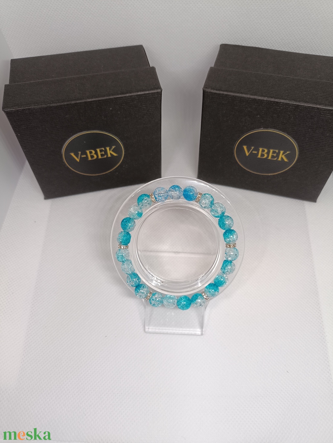 Tengerkék Nyugalom - ékszer - karkötő - gyöngyös karkötő - Meska.hu