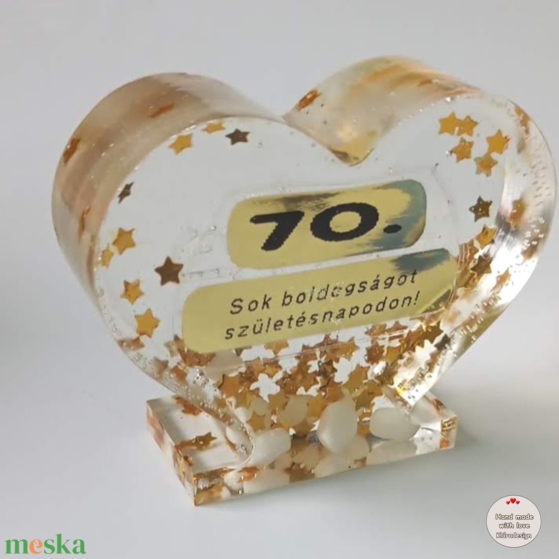 Alkalmi szív alakú köszöntő - esküvő - emlék & ajándék - szülőköszöntő ajándék - Meska.hu